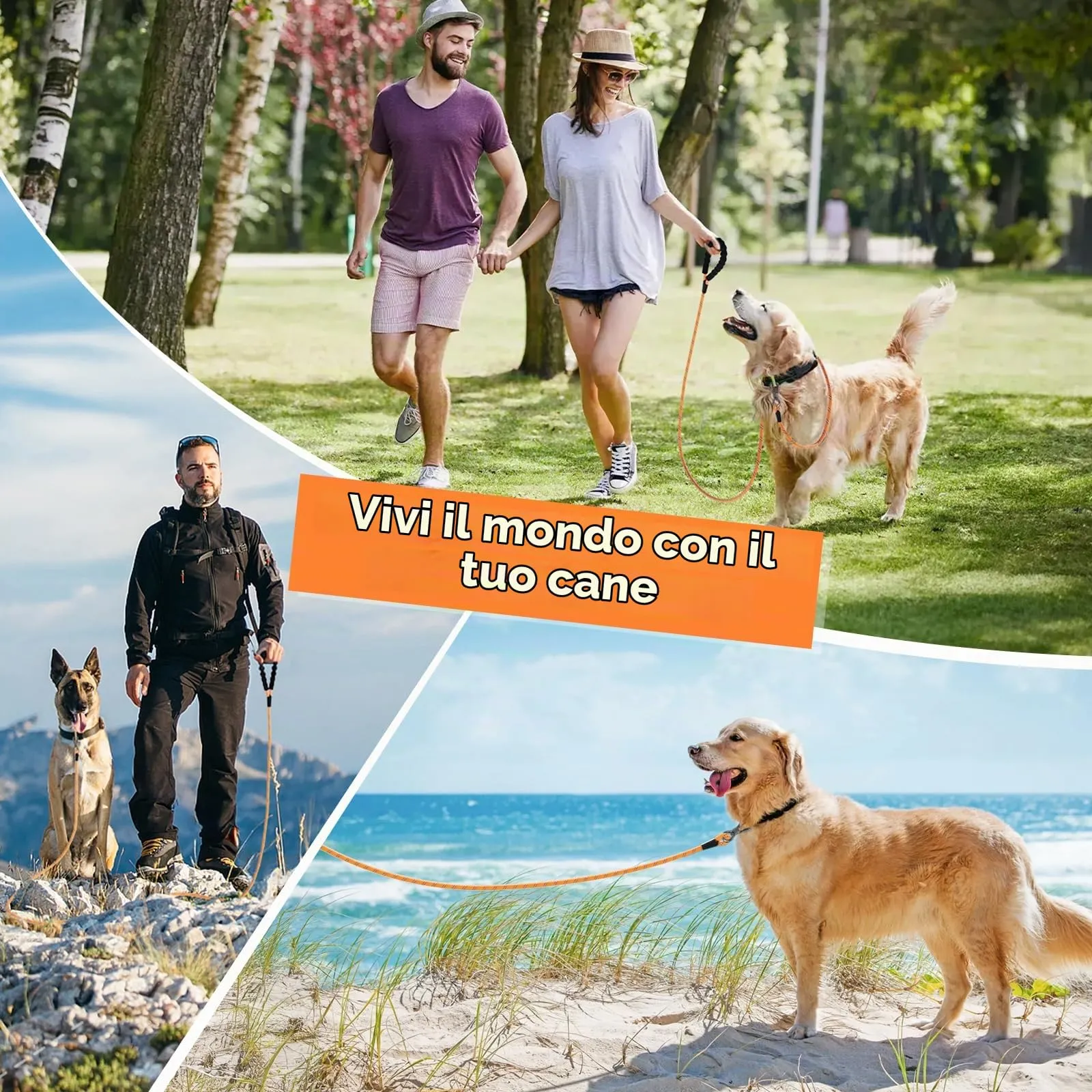 X XBEN Guinzaglio per Cani 5M con Gancio di Sicurezza e Maniglia Imbottita - immagine 7