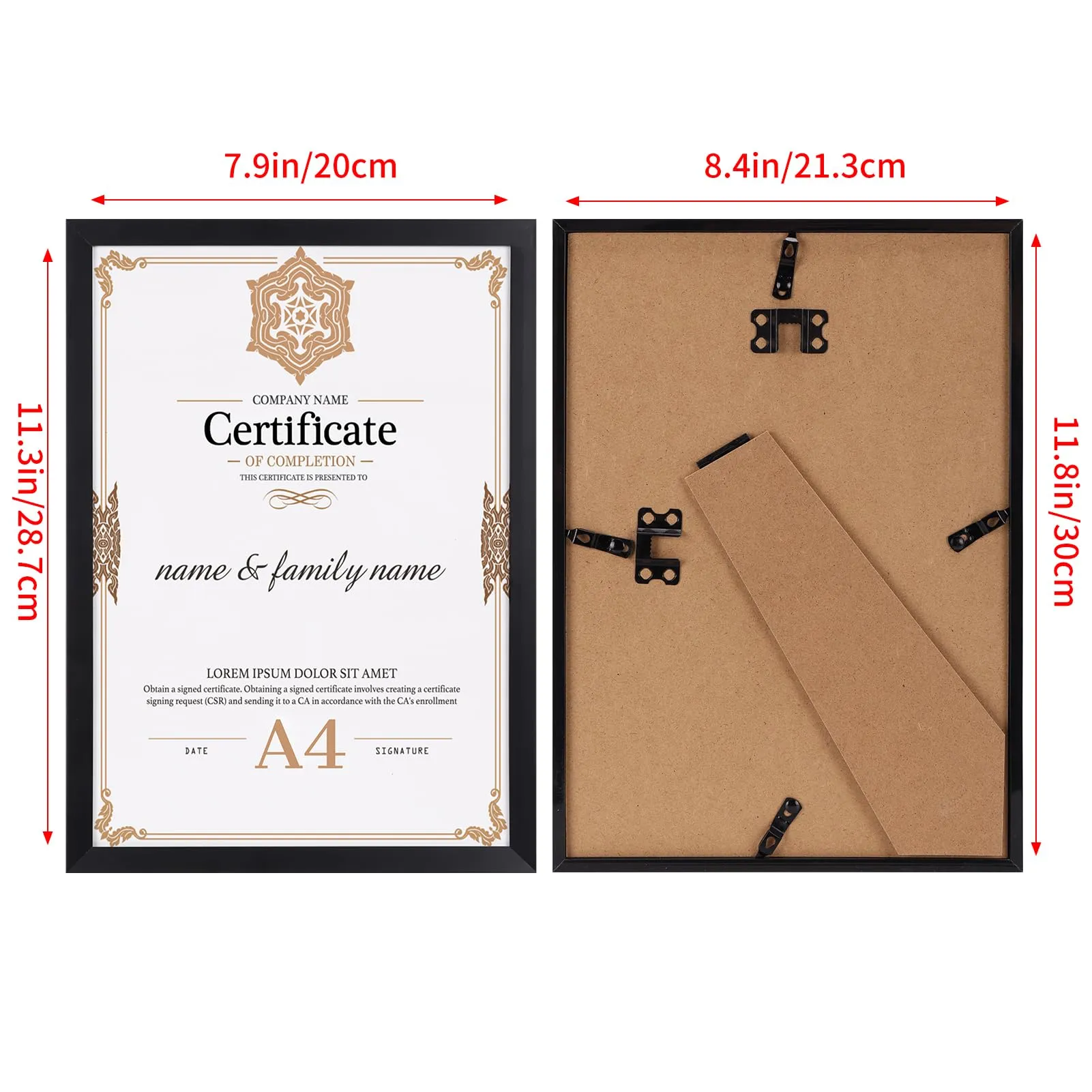 Ditwis Cornice A4 Nera per Foto e Documenti 21x29,7 cm - immagine 2