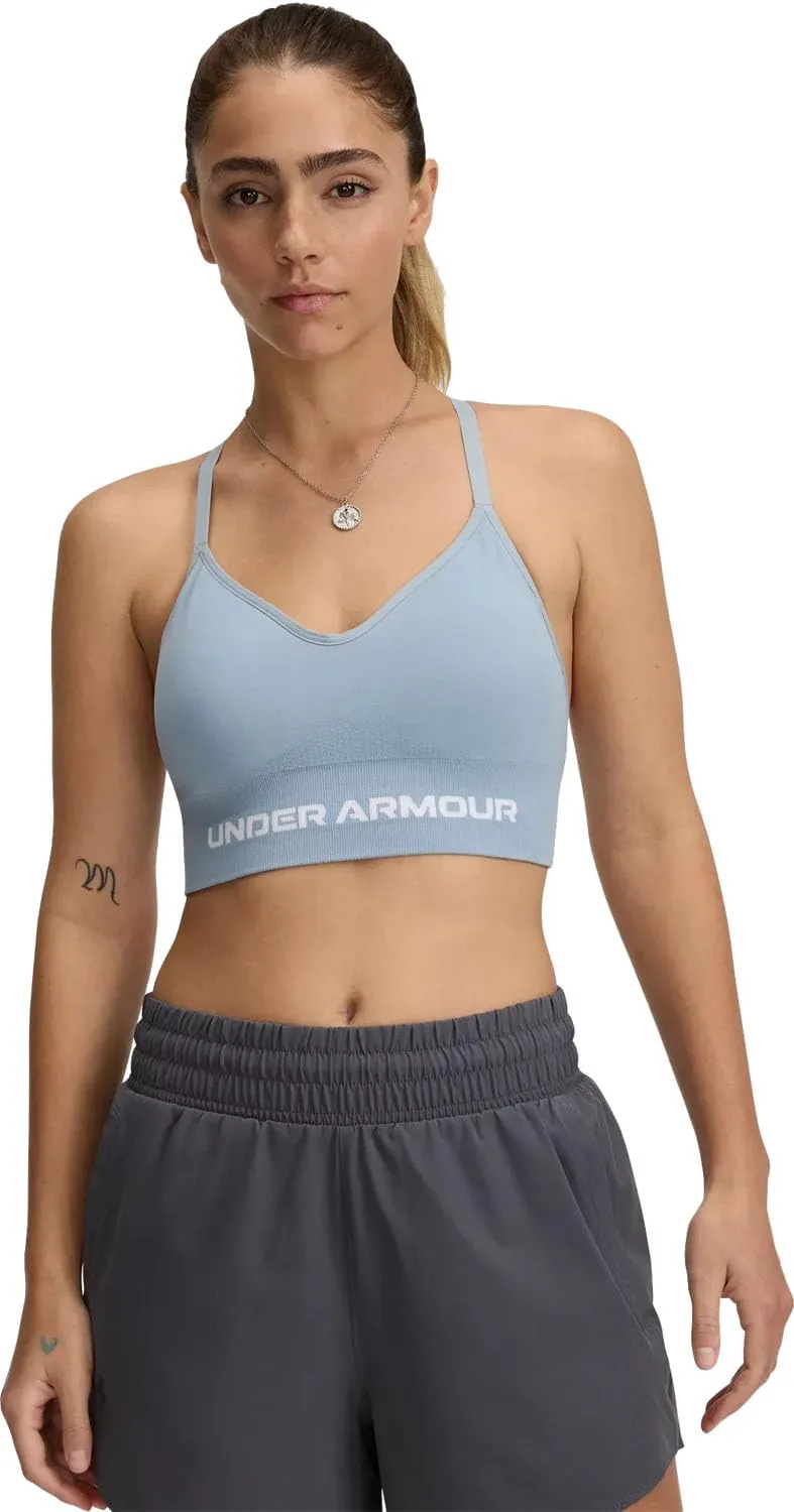 Under Armour Vanish Reggiseno senza cuciture da donna, Harbor Blue, XL - immagine 1
