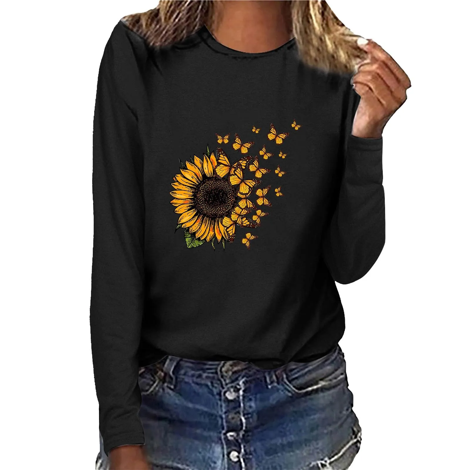 Uwdiohq Maglione Blu Elettrico Donna 3XL - immagine 3