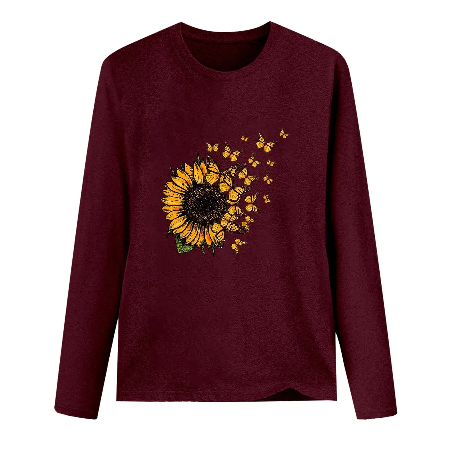 Uwdiohq T Shirt Donna Cotone XL Vino - immagine 2