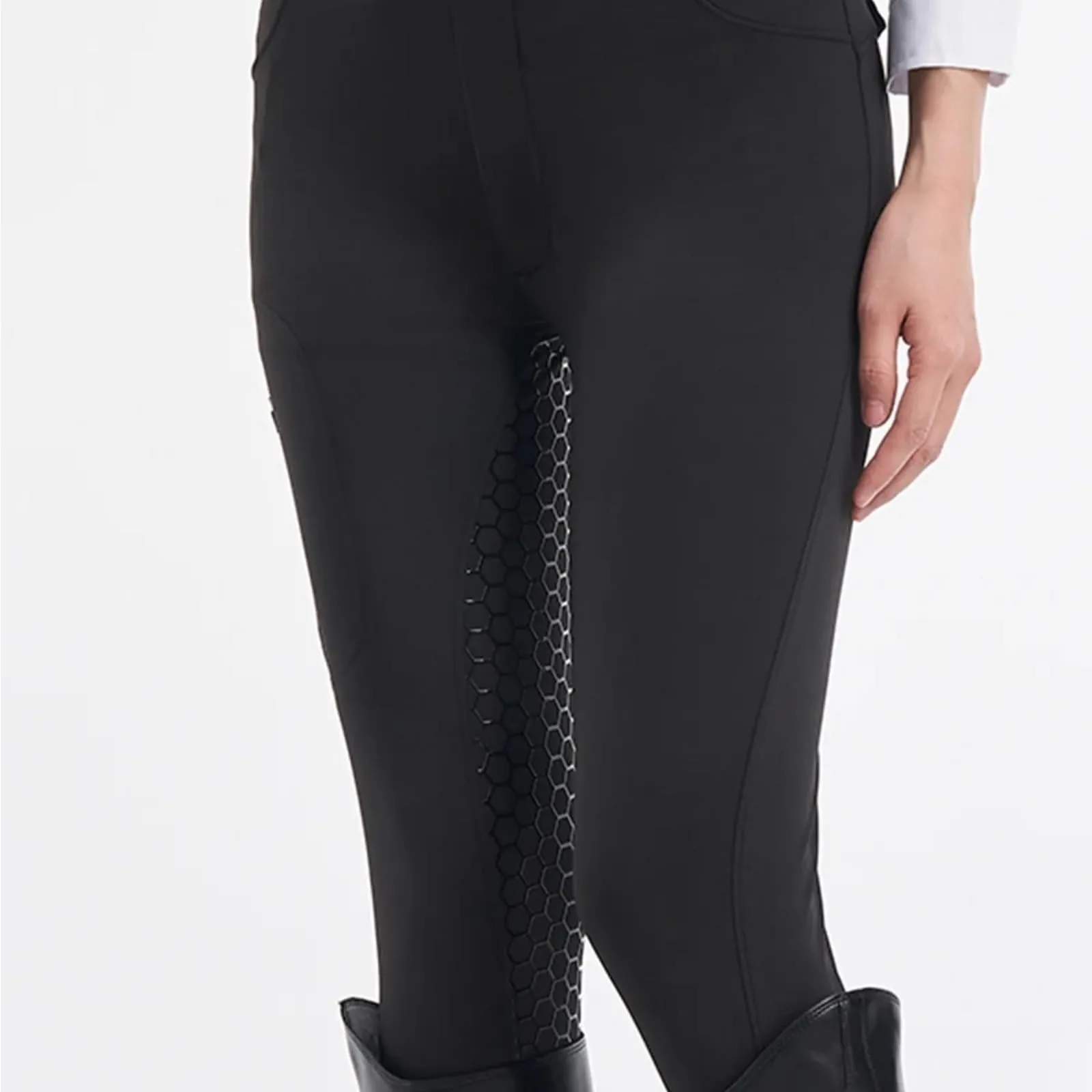 USOHJZ Pantaloni da Equitazione Unisex con Seduta Completa in Silicone, Blu, XL - immagine 4