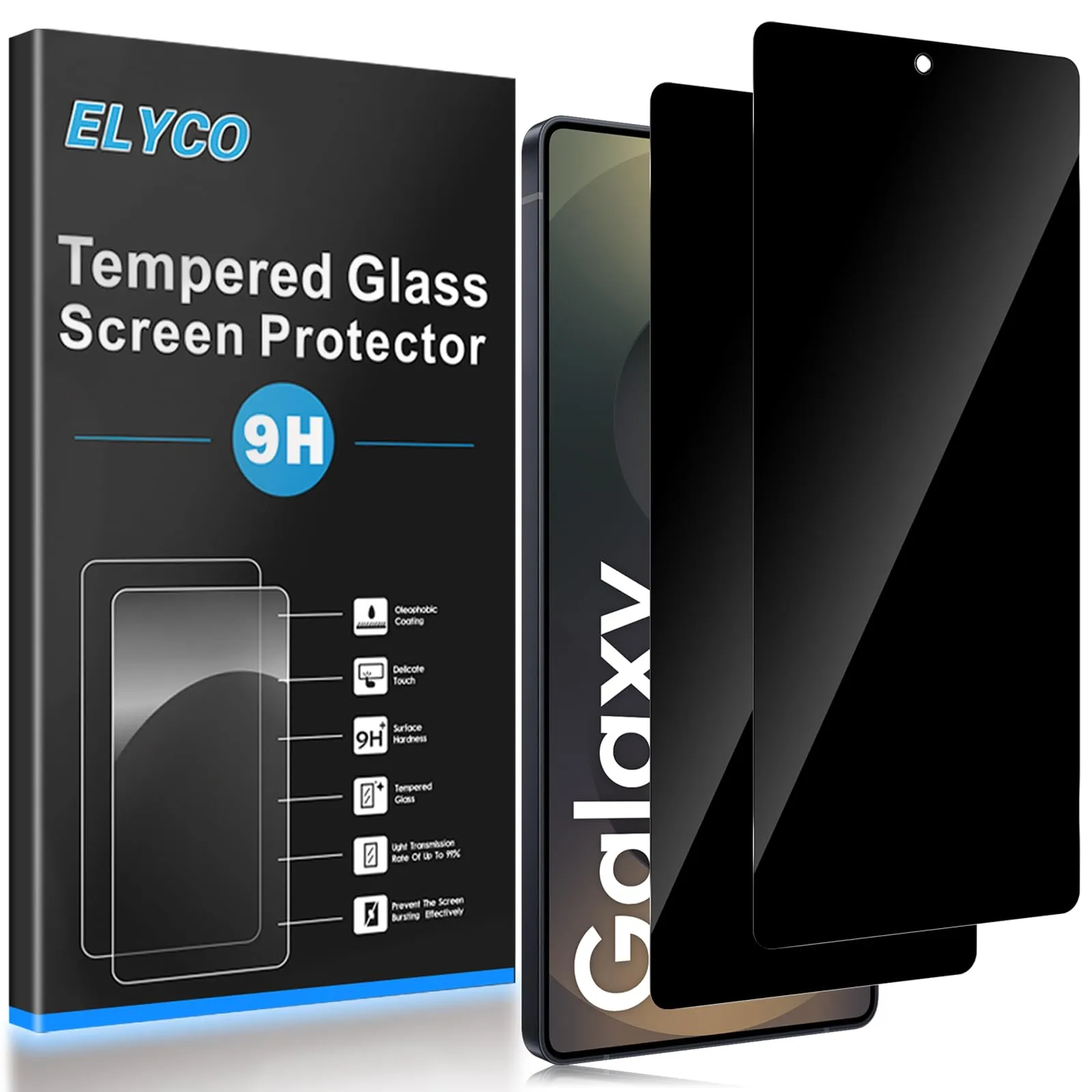 ELYCO Vetro Temperato Privacy per Samsung Galaxy S25 Ultra, 2 Pezzi - immagine 1
