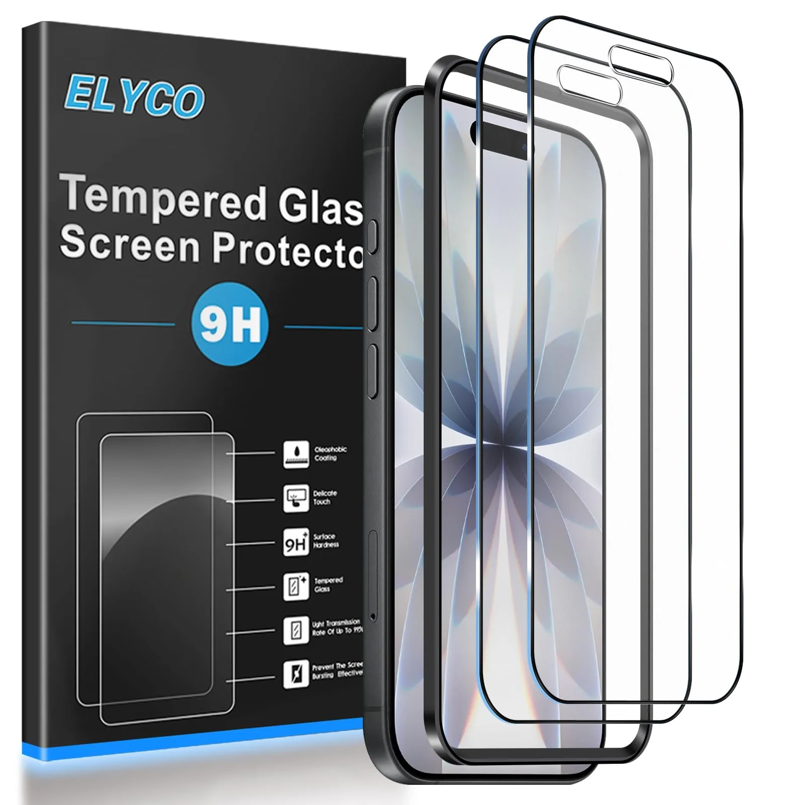 ELYCO Vetro Temperato Opaco per iPhone 17, 2 Pezzi - immagine 1