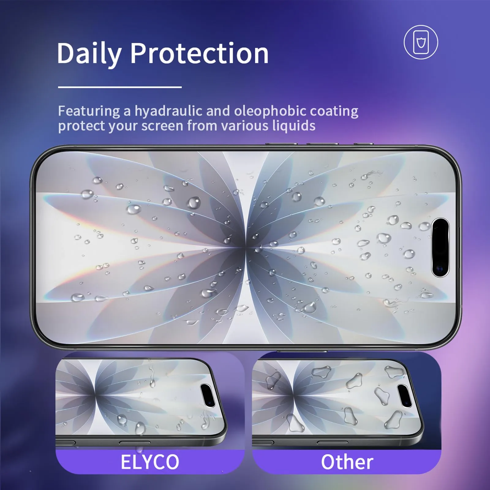 ELYCO Vetro Temperato Opaco per iPhone 17, 2 Pezzi - immagine 3