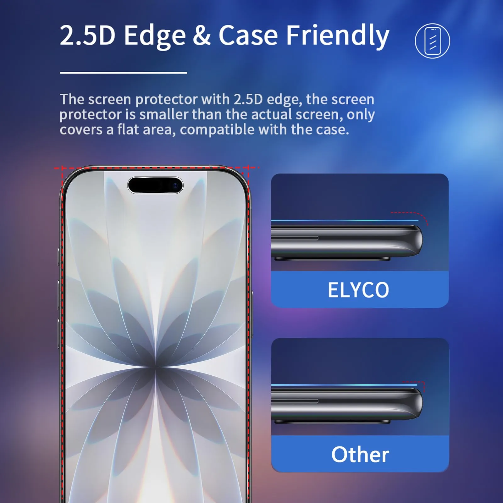 ELYCO Vetro Temperato Opaco per iPhone 17, 2 Pezzi - immagine 6