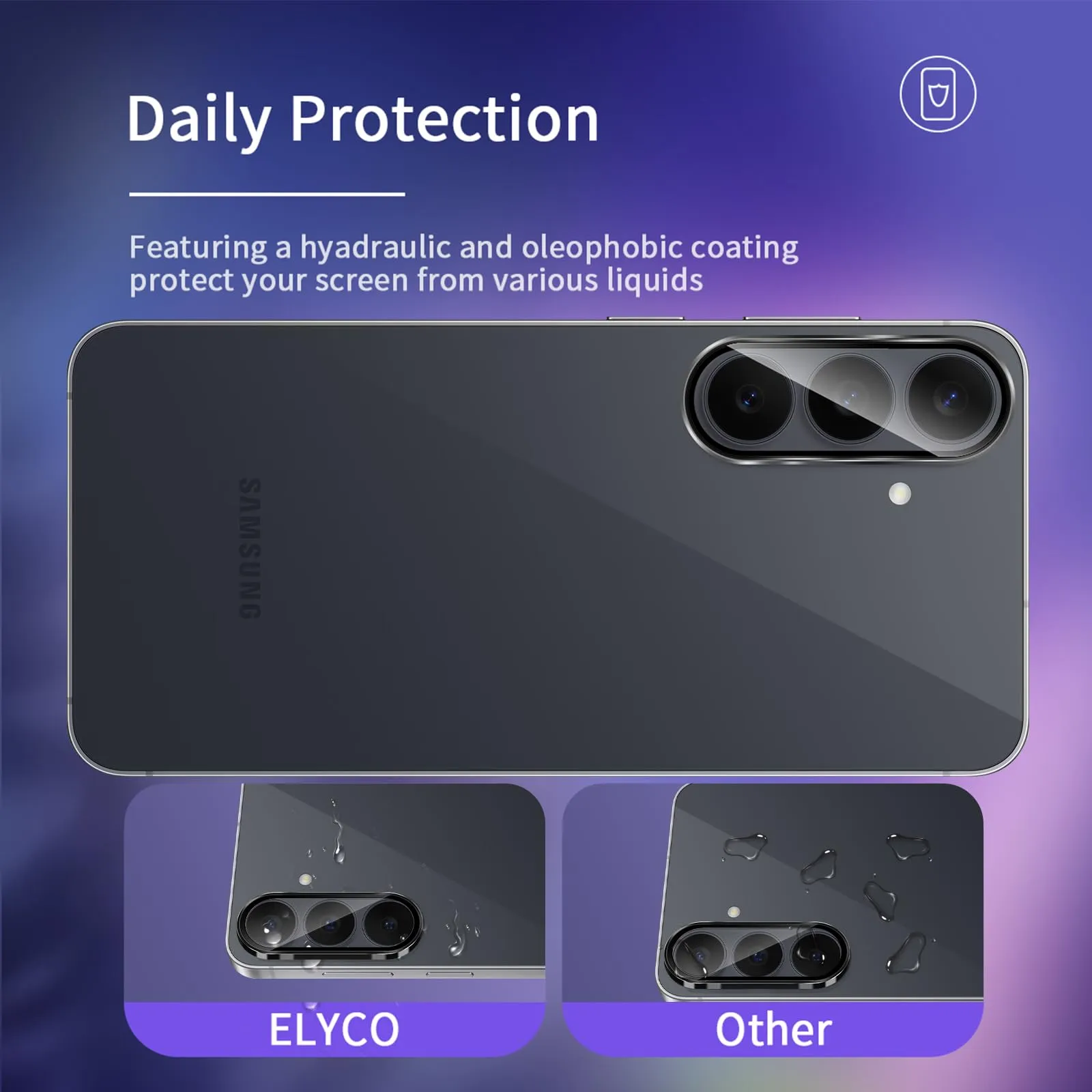 ELYCO Pellicola Fotocamera in Vetro Temperato 9H per Samsung Galaxy S26 FE, 2 Set - immagine 2