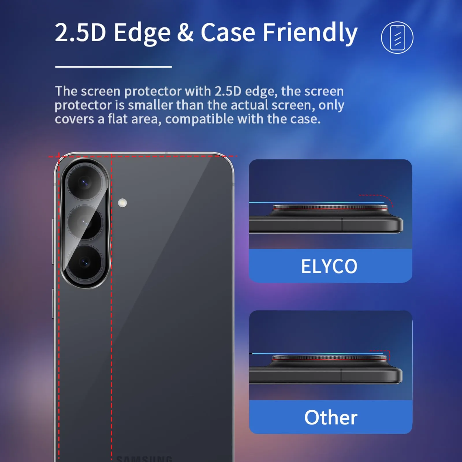 ELYCO Pellicola Fotocamera in Vetro Temperato 9H per Samsung Galaxy S26 FE, 2 Set - immagine 5