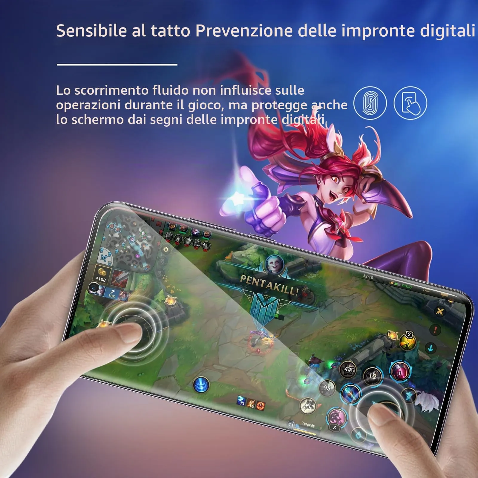ELYCO Vetro Temperato per OPPO Reno 12 Pro 5G, 2+2 Pezzi - immagine 4
