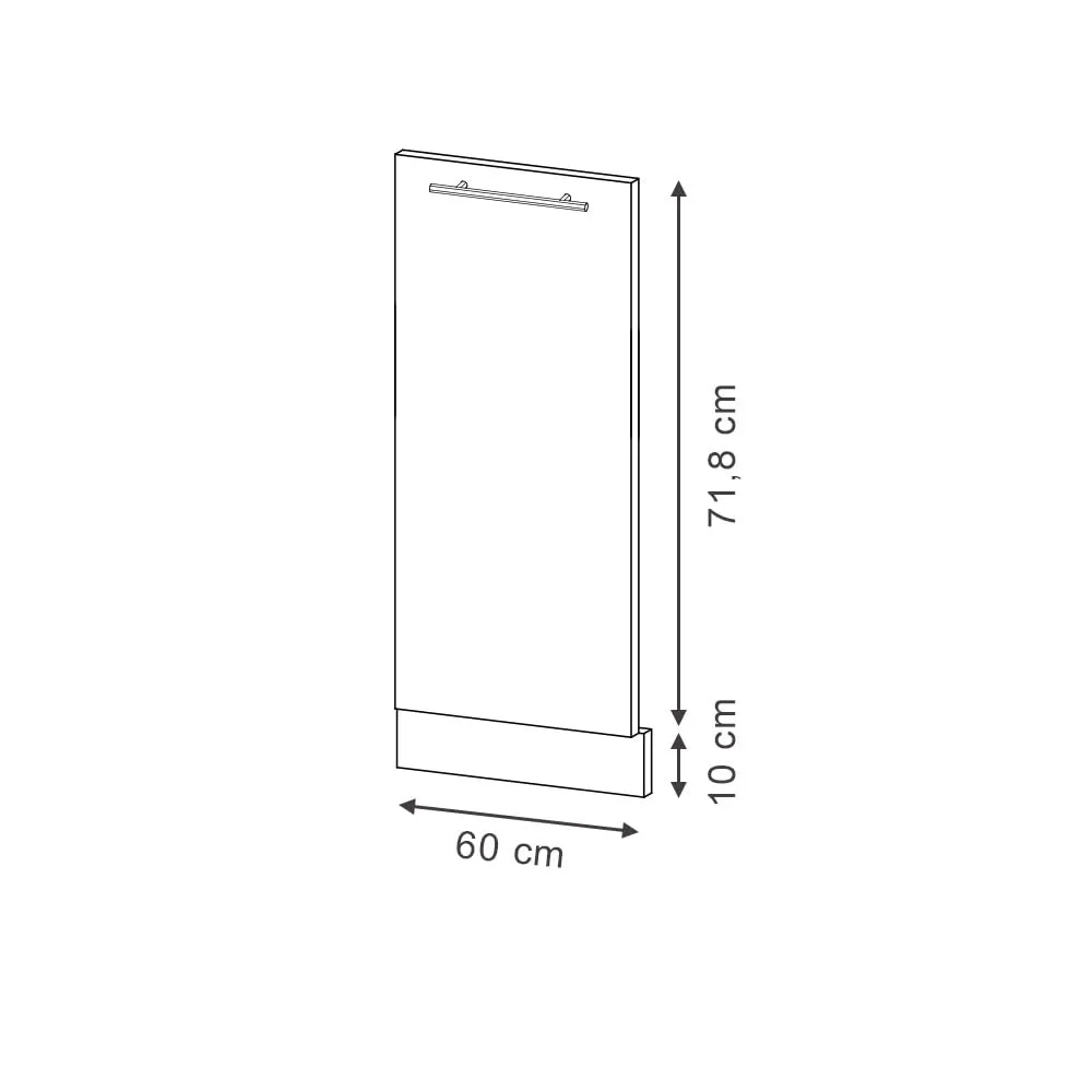Vicco Fame-Line Frontale Lavastoviglie Antracite 60cm - immagine 3