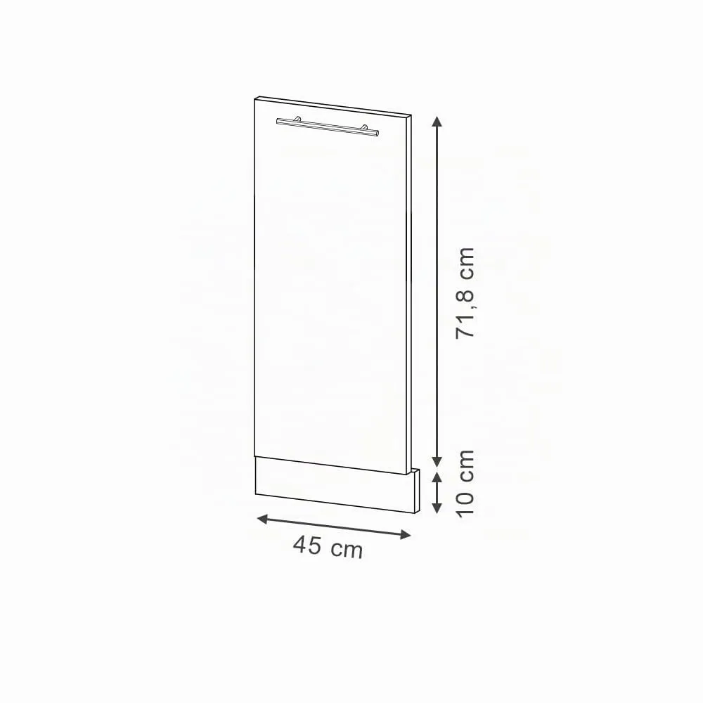 Vicco Fame-Line Frontale Lavastoviglie Bianco Lucido 45 cm - immagine 3