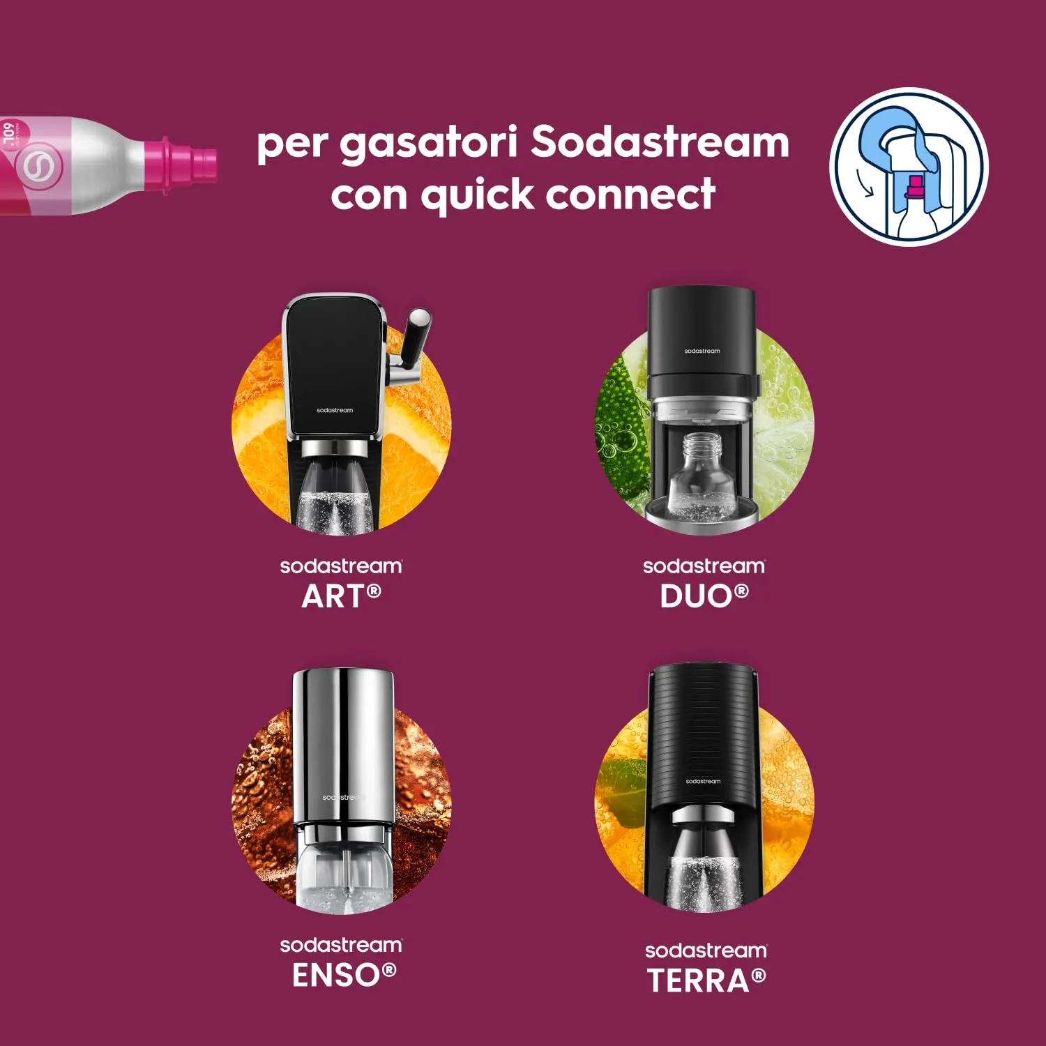 SodaStream Cilindro CO2 Quick Connect, 2 pezzi, fino a 120L - immagine 4