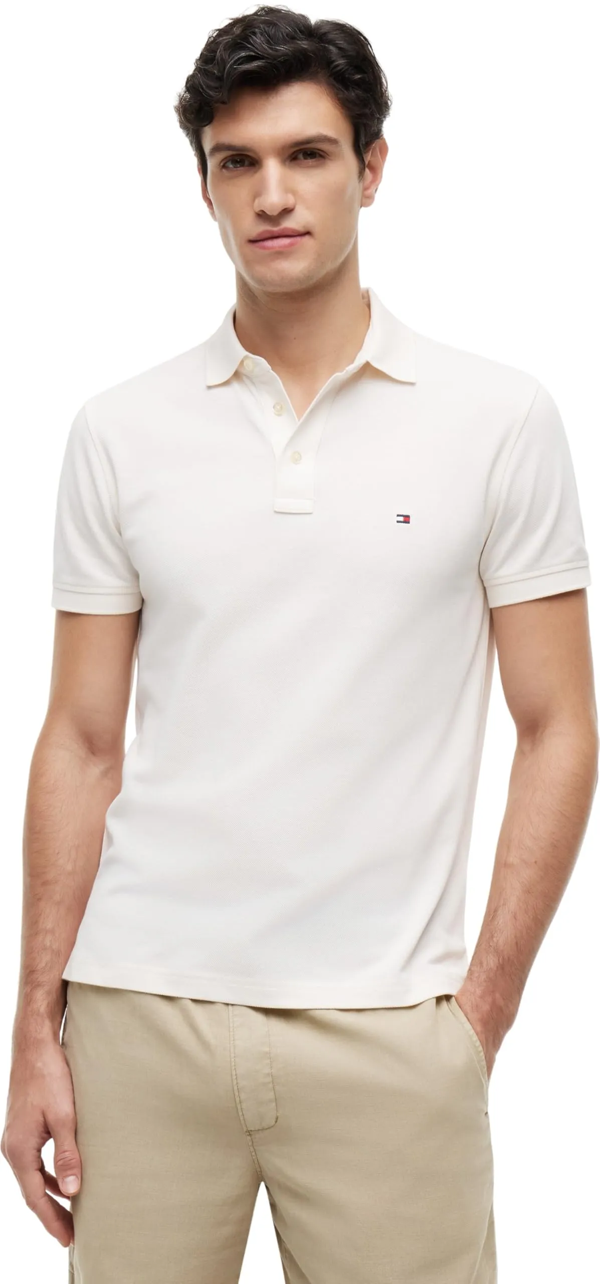 Tommy Hilfiger 1985 Slim Fit Polo Shirt, Ivory Petal, S - immagine 1