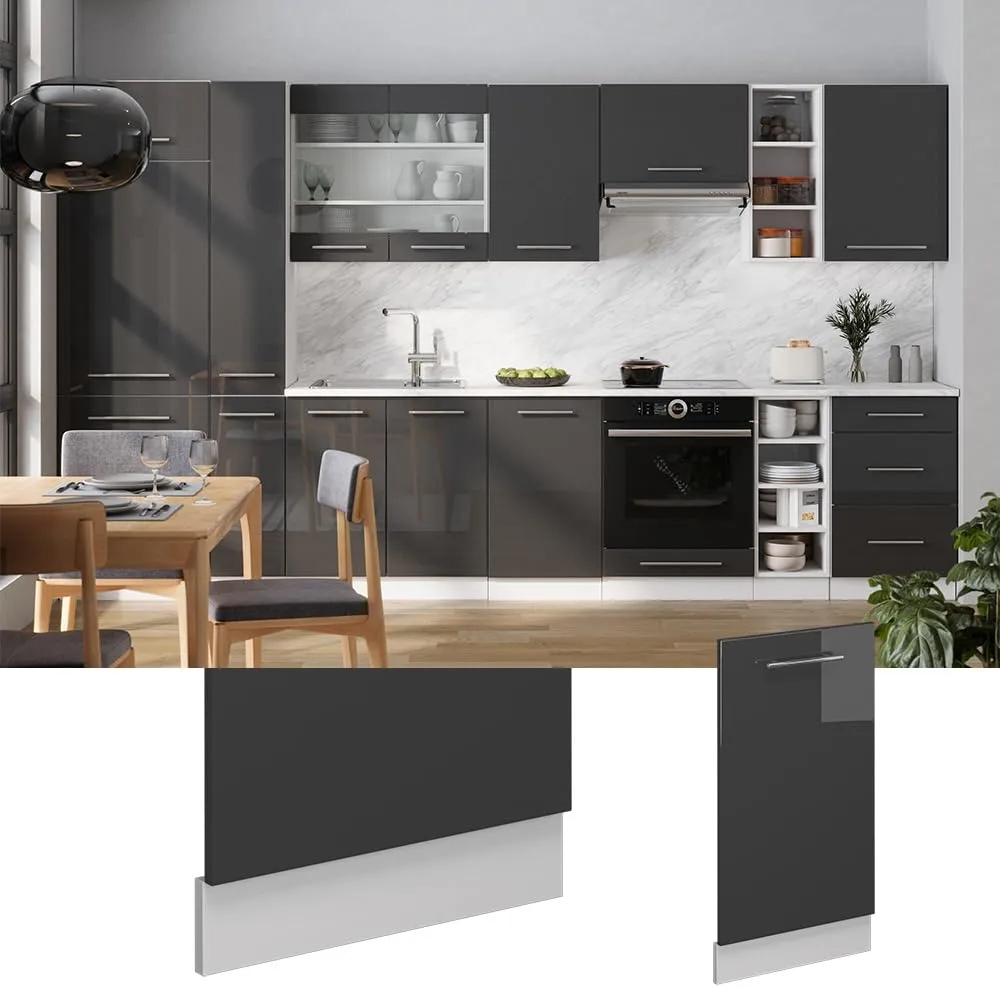 Vicco Fame-Line Frontale Lavastoviglie, Antracite Lucido, 45 cm - immagine 2