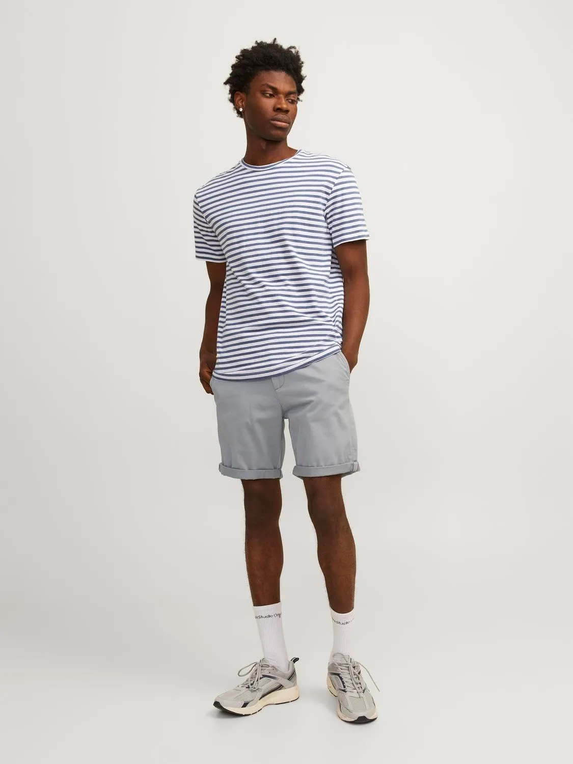 Jack & Jones Regular Fit Chino Shorts, Pack of 2 (Ultimate Grey/Crockery), S - immagine 3