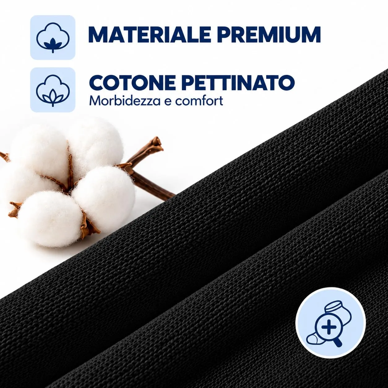 PS PROUTHS Calzini Corti Bassi Fantasmini in Cotone Unisex, 12 Paia, Nero, 40-46 - immagine 3