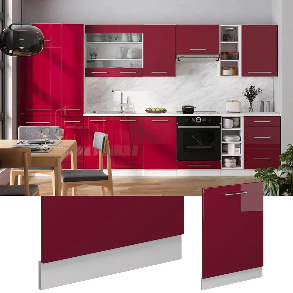 Vicco Frontale Lavastoviglie Fame-Line Bordeaux Lucido 60 cm - immagine 2