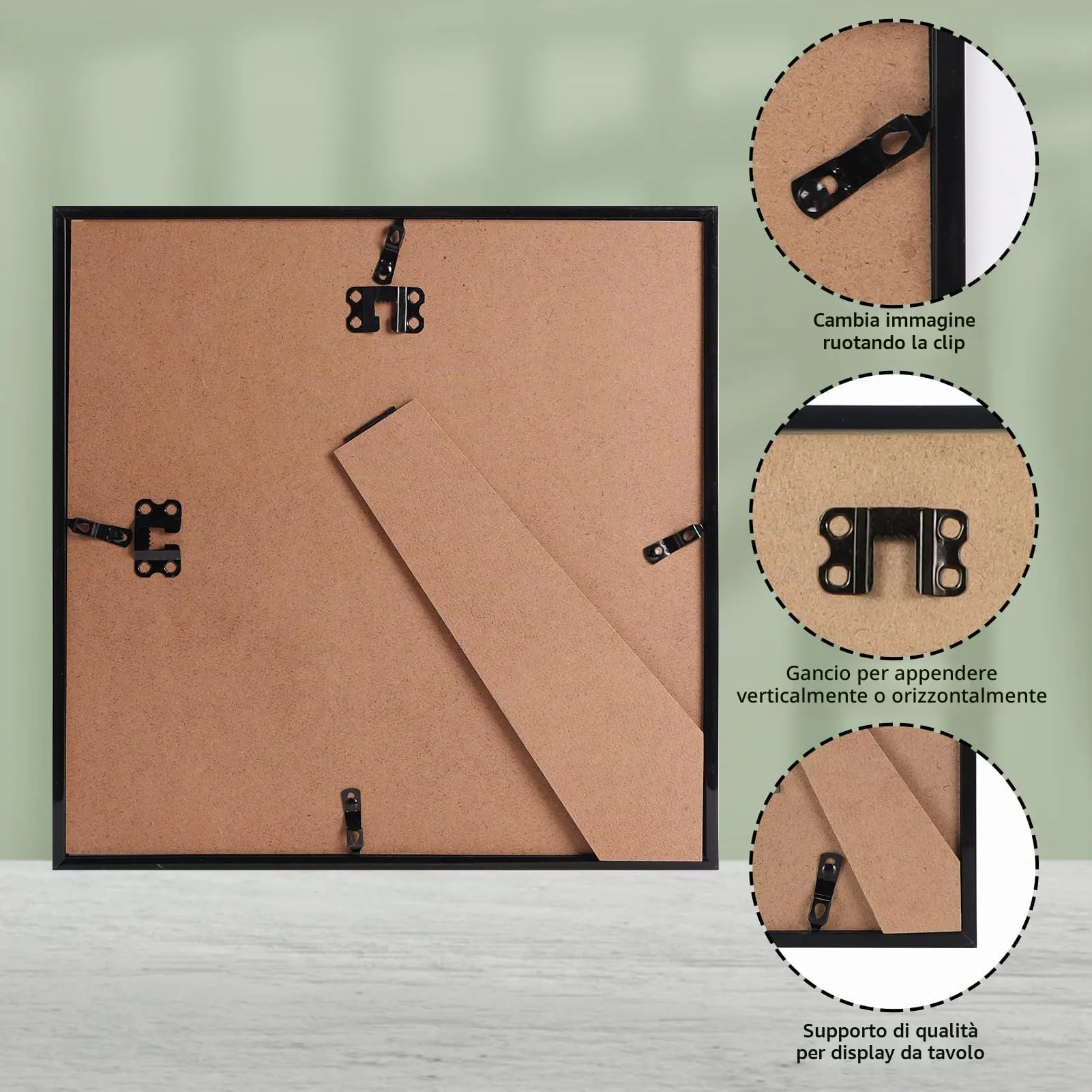 Ditwis Cornice Quadrata 30x30 Nera - immagine 7