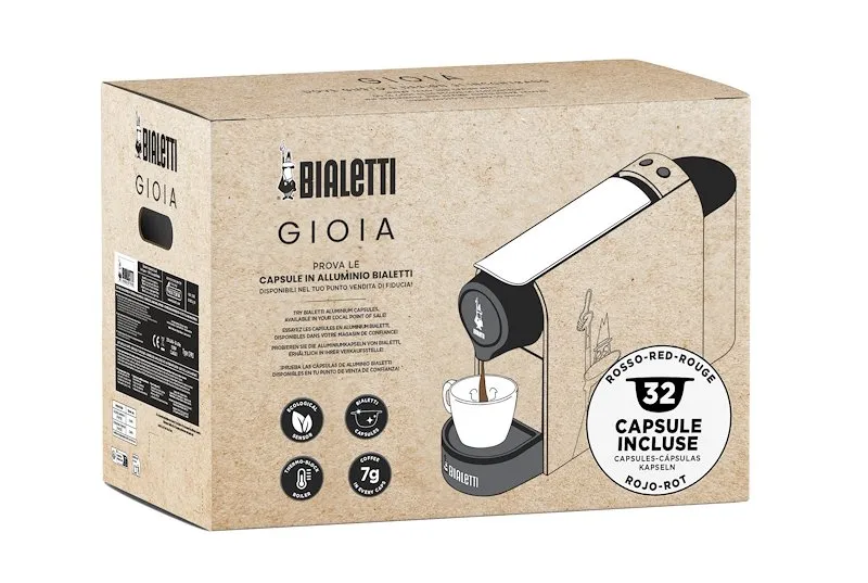 Bialetti Gioia Macchina Caffè Espresso, Bianco - immagine 1
