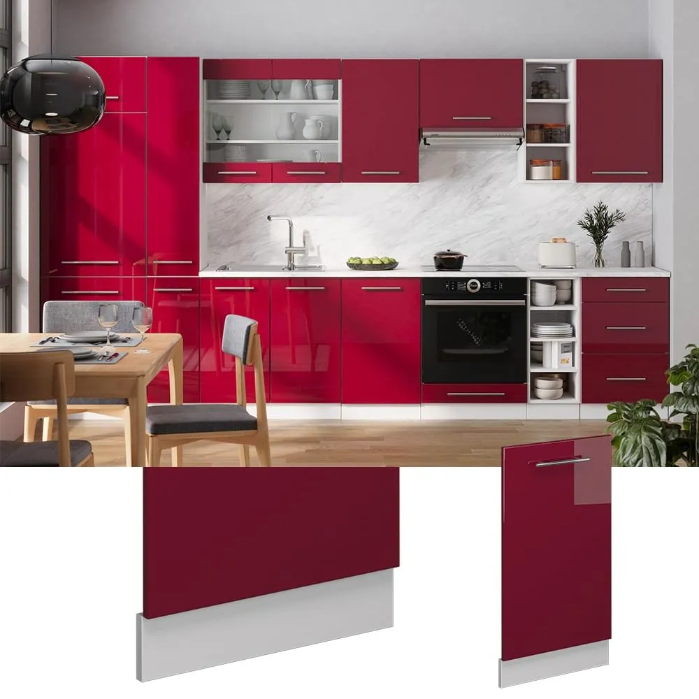Vicco Fame-Line Frontale Lavastoviglie Bordeaux Lucido 45 cm - immagine 2