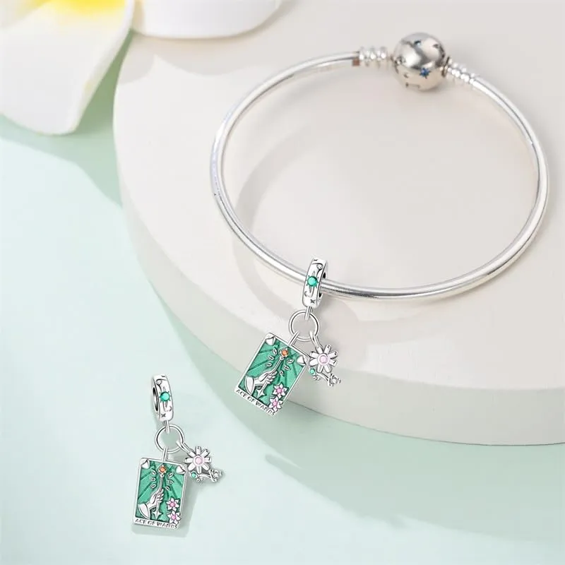 TINSLO Bead Charm Ciondolo Argento Sterling 925 con Cubic Zirconia per Braccialetti e Collane Europee - immagine 3