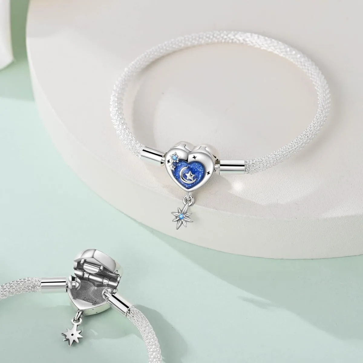 KUNSIR Bracciale Snake in Argento Sterling 925 per Donna, Compatibile con Pandora, 17cm - immagine 3