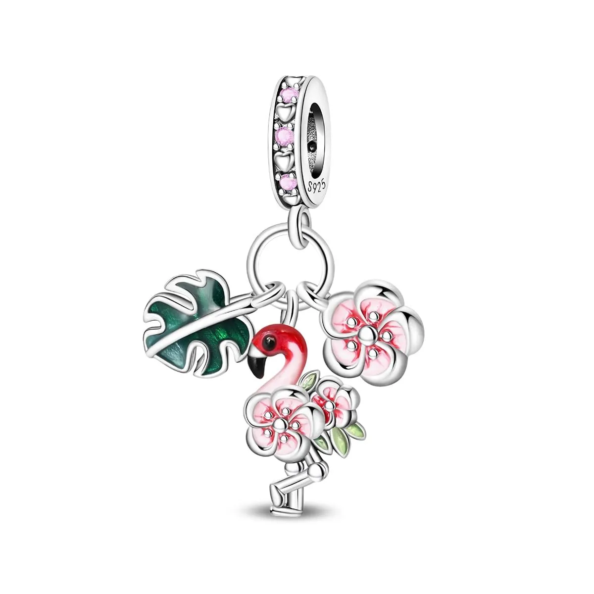 KUNSIR Ciondolo in Argento Sterling 925 e Cubic Zirconia per Braccialetti e Collane Europei - immagine 1