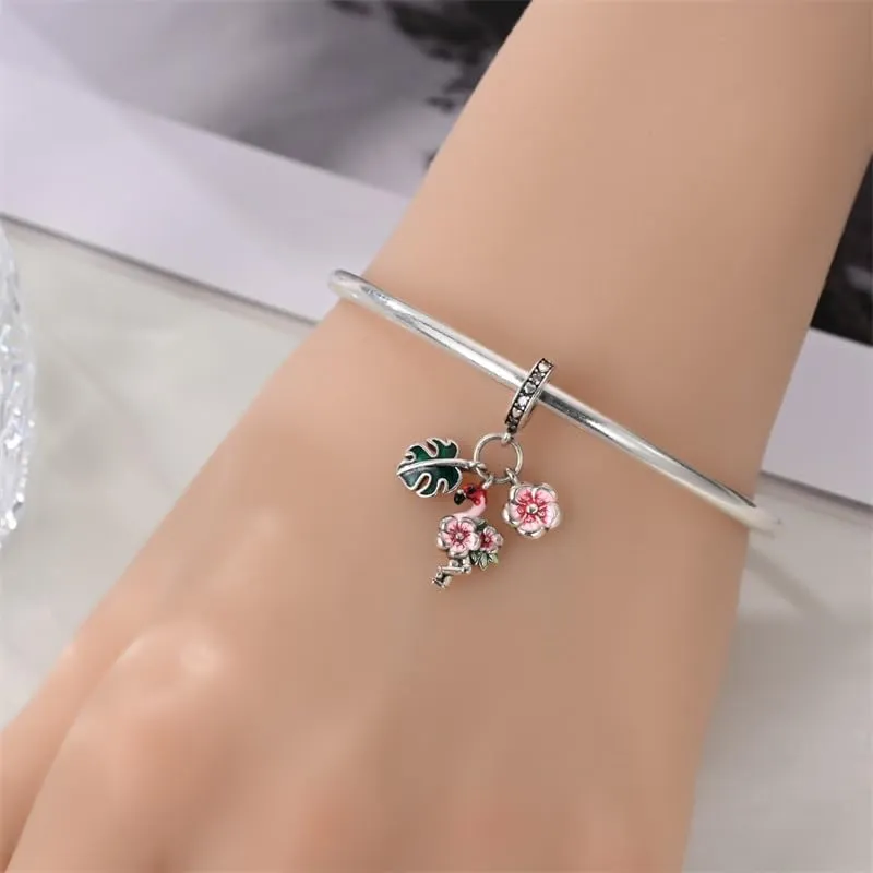 KUNSIR Ciondolo in Argento Sterling 925 e Cubic Zirconia per Braccialetti e Collane Europei - immagine 4