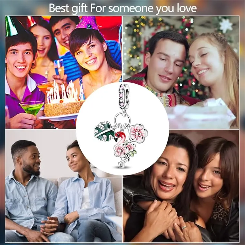 KUNSIR Ciondolo in Argento Sterling 925 e Cubic Zirconia per Braccialetti e Collane Europei - immagine 6