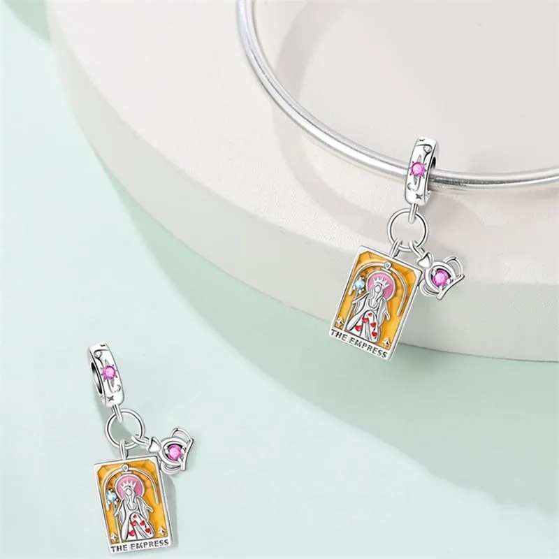 KUNSIR Bead Charm Ciondolo in Argento Sterling 925 con Cubic Zirconia per Braccialetti e Collane Europei - immagine 2