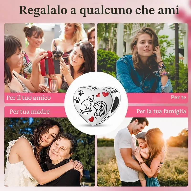TINSLO Bead Charm in Argento Sterling 925 con Cubic Zirconia per Braccialetti e Collane Europee - immagine 6