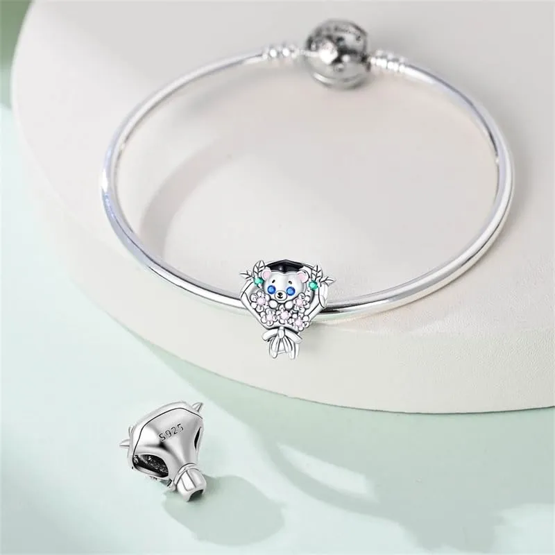 Pandach Bead Charm Ciondolo Argento Sterling 925 con Cubic Zirconia per Braccialetti e Collane Europei - immagine 3