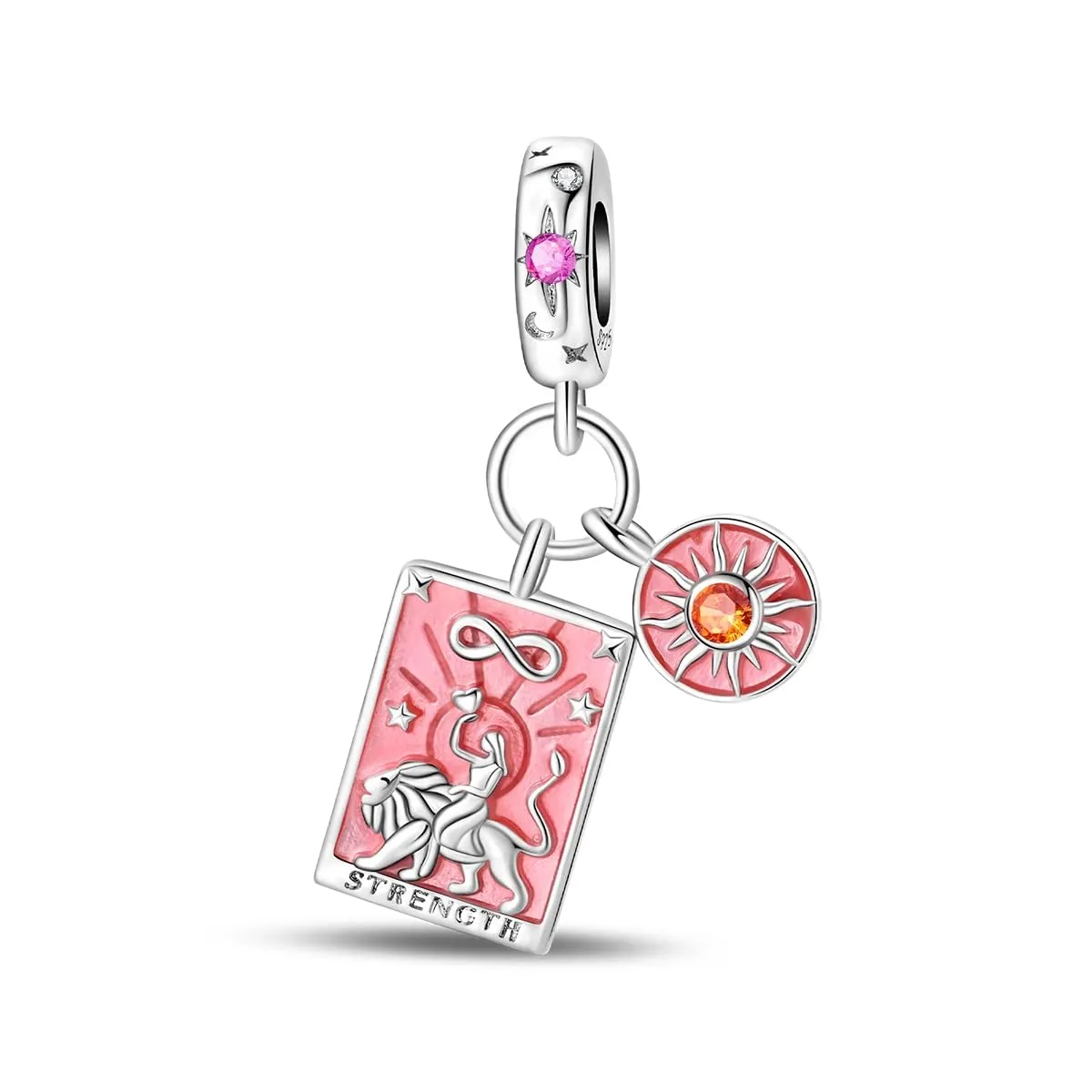 KUNSIR Ciondolo in Argento Sterling 925 con Cubic Zirconia per Braccialetti e Collane Europei - immagine 1
