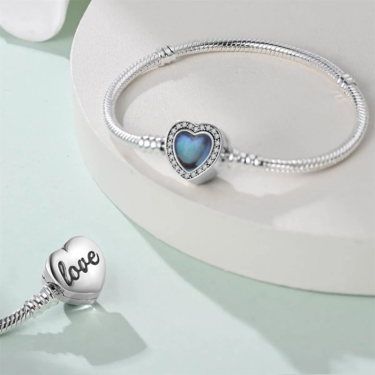 KUNSIR Moments Bracciale Donna in Argento Sterling 925 Snake, Compatibile con Pandora, 17cm - immagine 3