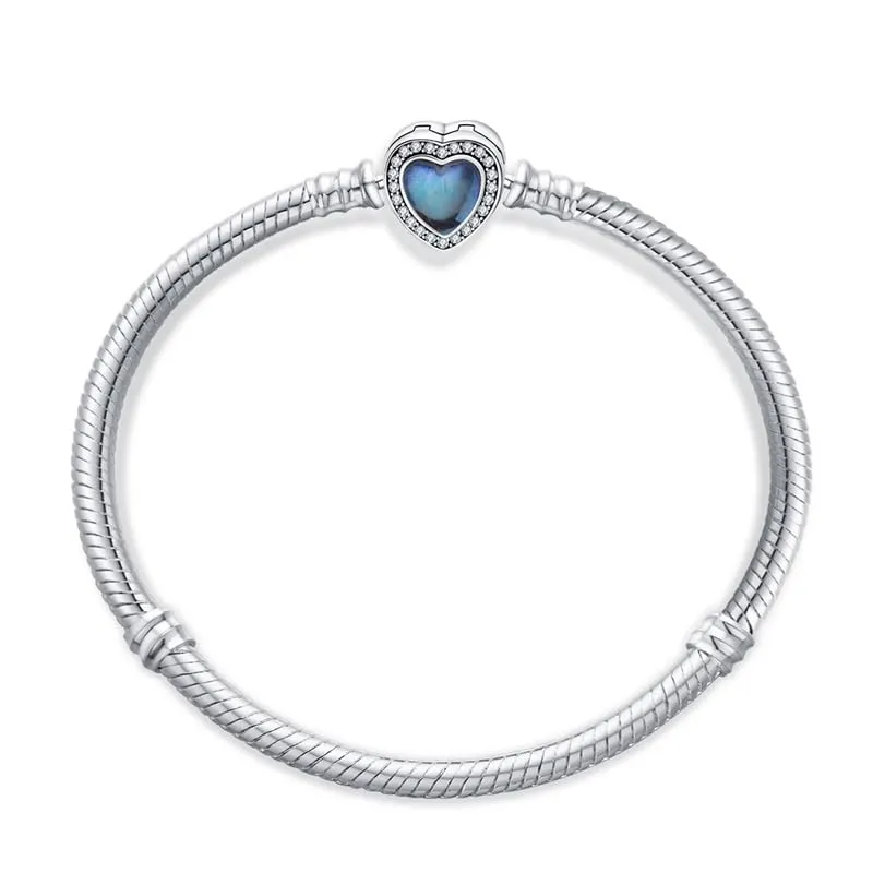 KUNSIR Moments Bracciale Donna Snake in Argento Sterling 925 Compatibile con Pandora, 19cm - immagine 1
