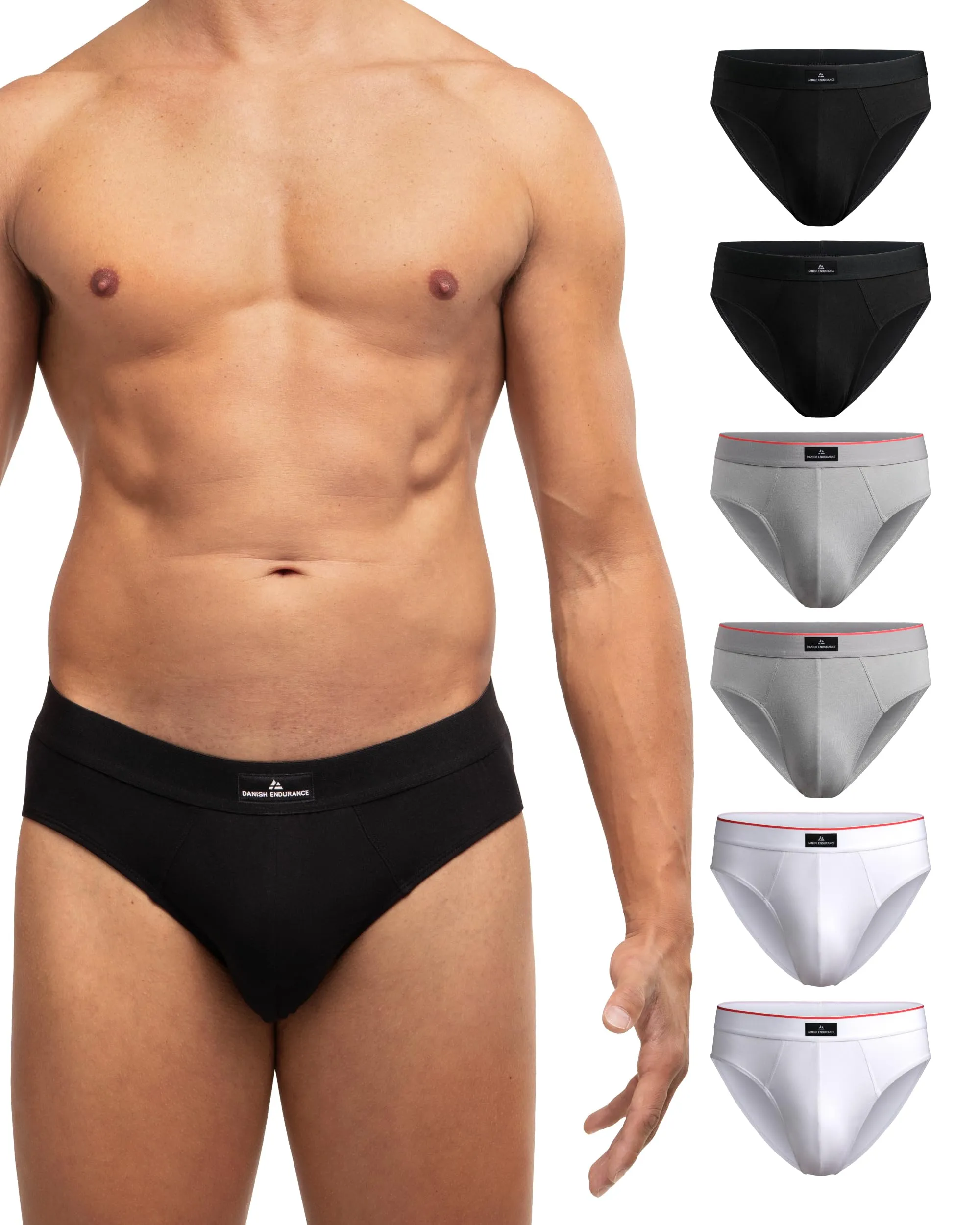 Danish Endurance Slip Uomo in Cotone, 6 Paia, Multicolore, XXXL - immagine 1