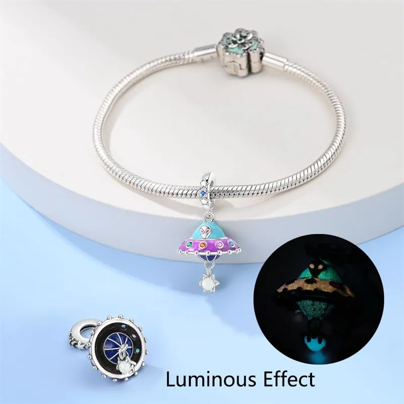 KUNSIR Bead Charm in Argento Sterling 925 con Cubic Zirconia per Braccialetti e Collane Europei - immagine 3