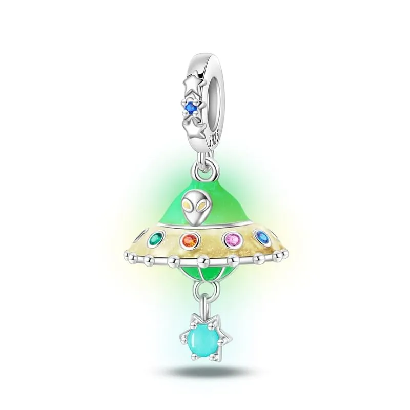 KUNSIR Bead Charm in Argento Sterling 925 con Cubic Zirconia per Braccialetti e Collane Europei - immagine 4