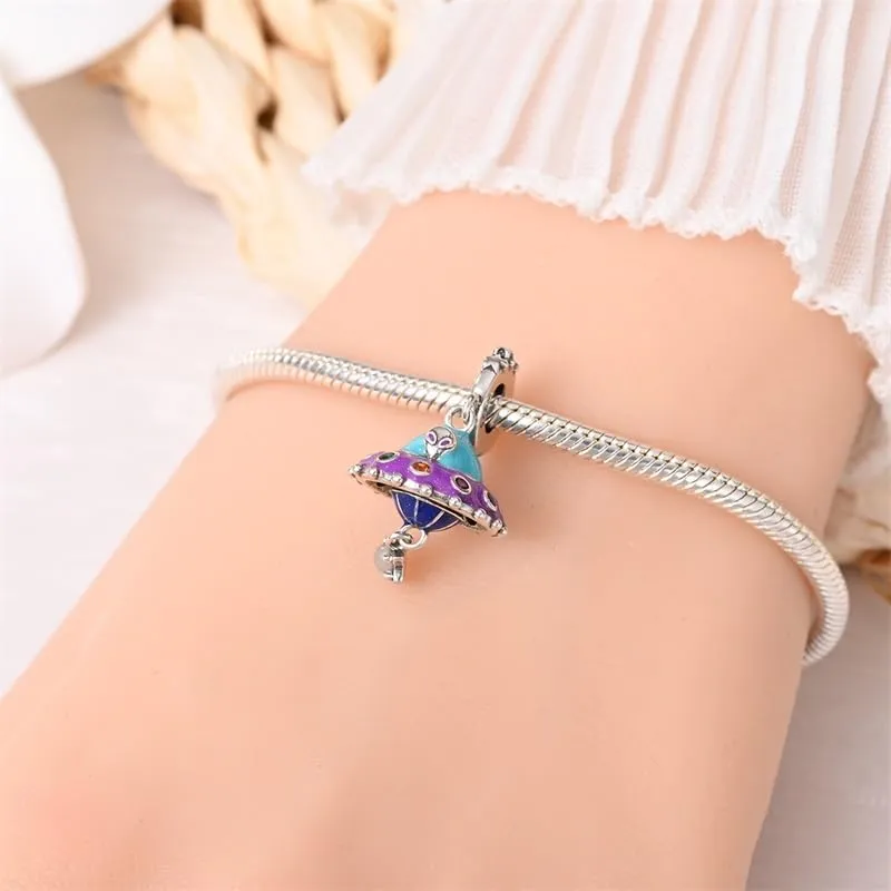 KUNSIR Bead Charm in Argento Sterling 925 con Cubic Zirconia per Braccialetti e Collane Europei - immagine 5