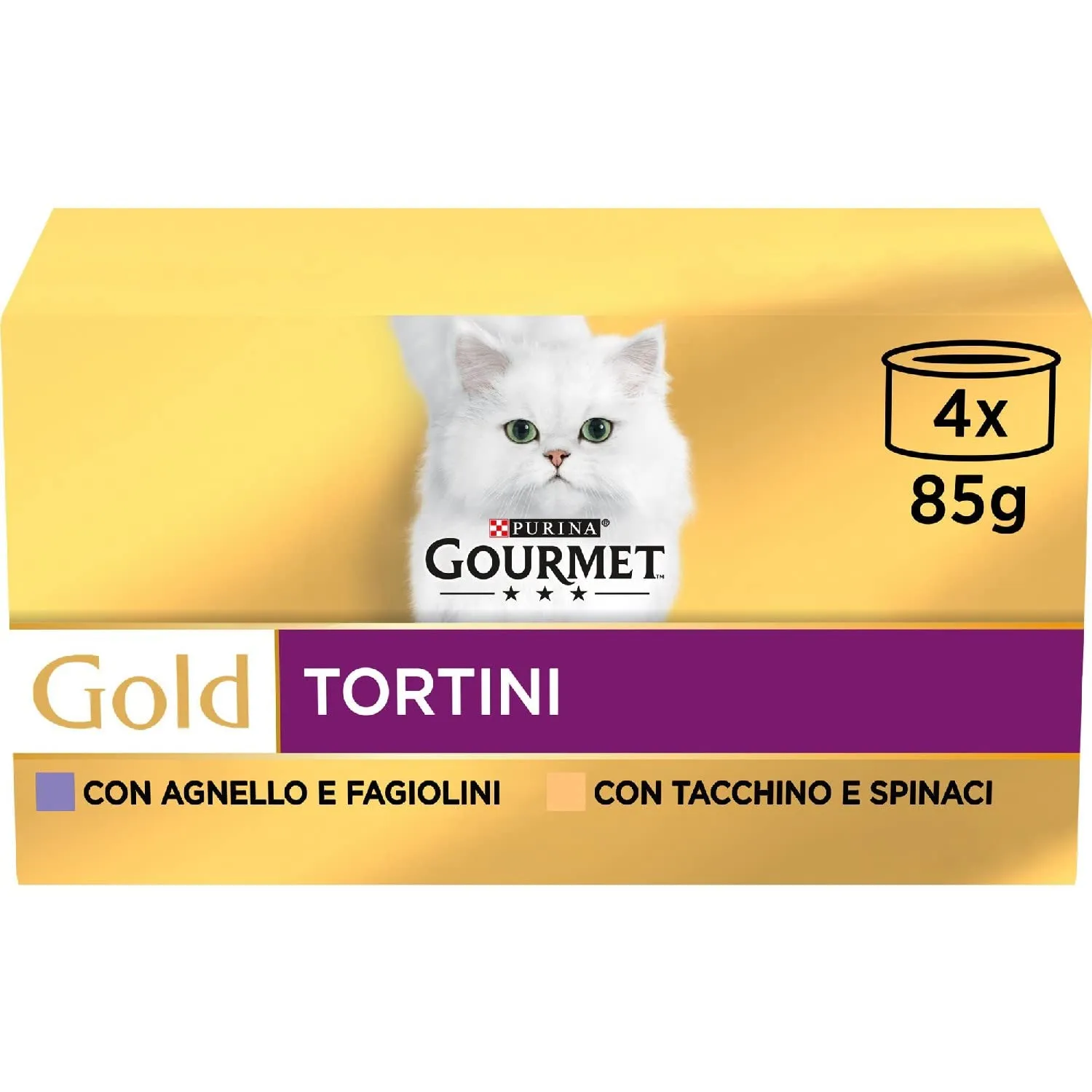Gourmet Gold Cibo Umido per Gatti Adulti Tortini con Agnello e Spinaci, 48 Lattine da 85g - immagine 2