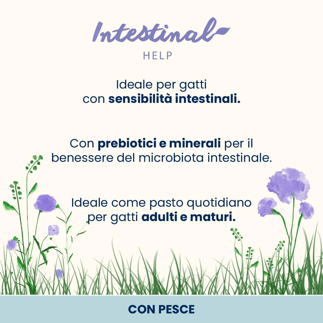 Almo Nature Functional Intestinal Help Alimento Umido per Gatti Adulti e Maturi con Pesce, 70g (Confezione da 30) - immagine 2