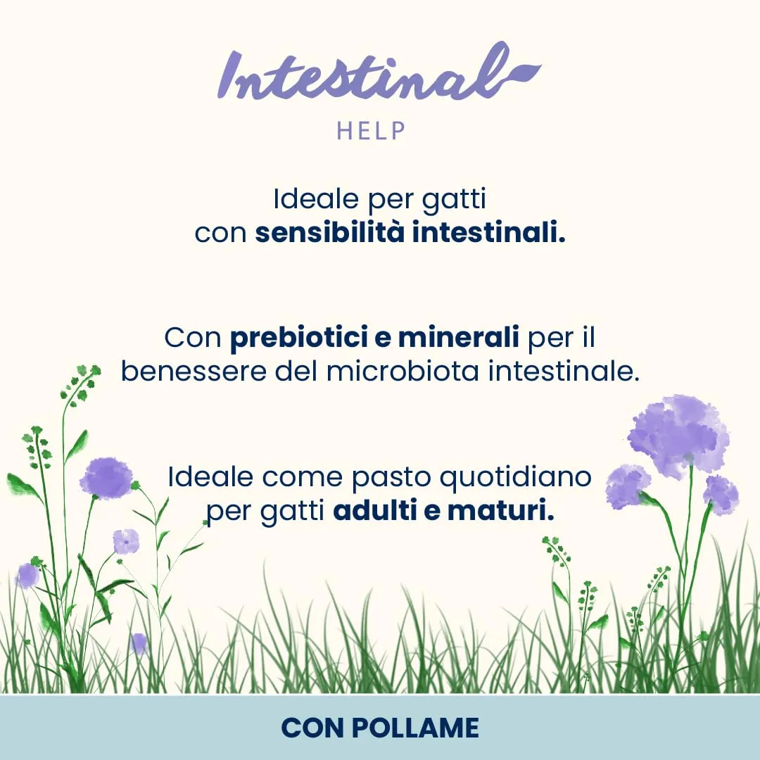 Almo Nature Functional Intestinal Help Alimento Umido per Gatti Adulti e Maturi con Pollame, 70g (Confezione da 30) - immagine 2