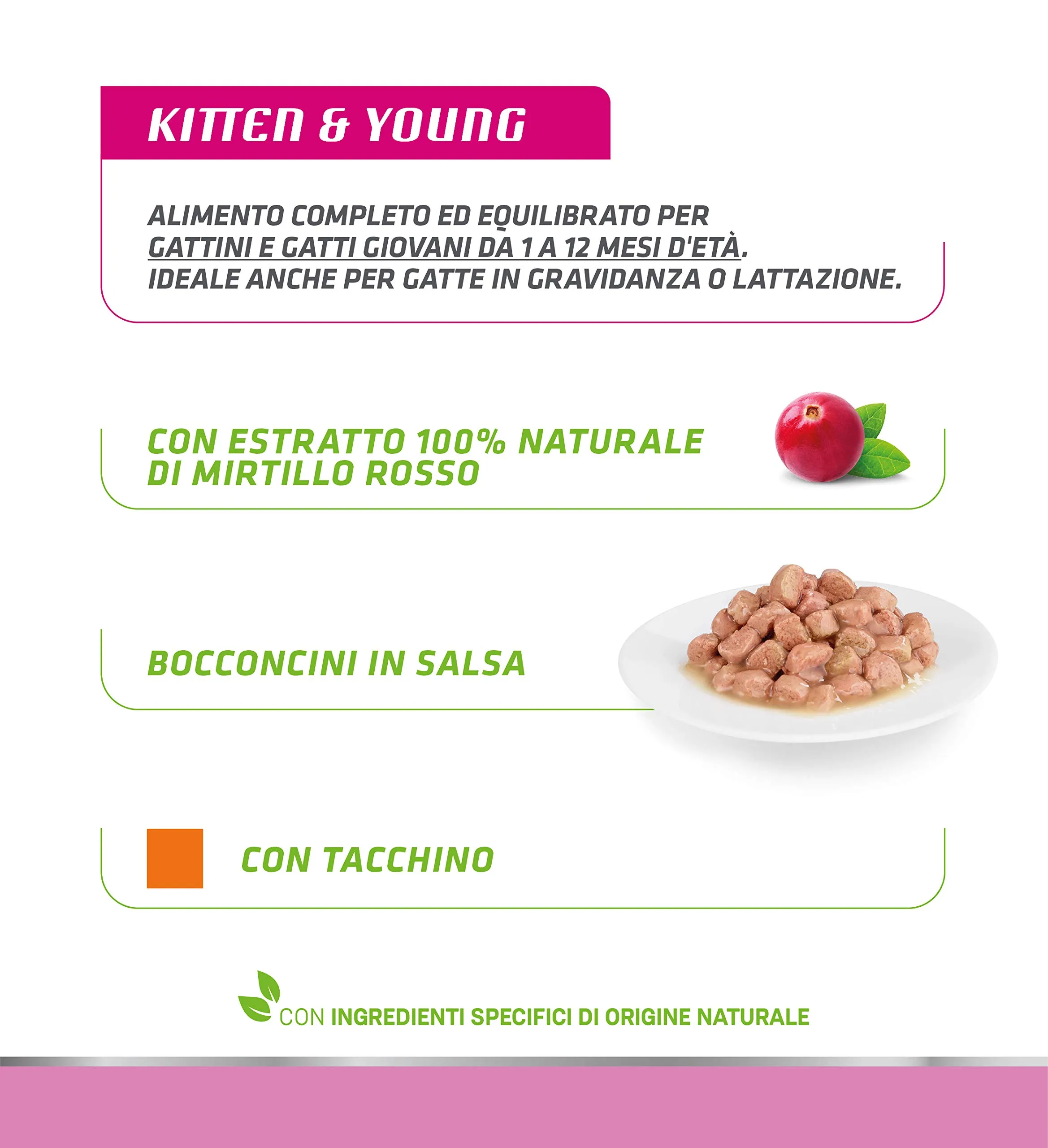 Trainer Natural Kitten & Young Cibo per Gatti con Tacchino, 12 x 85 g - immagine 4