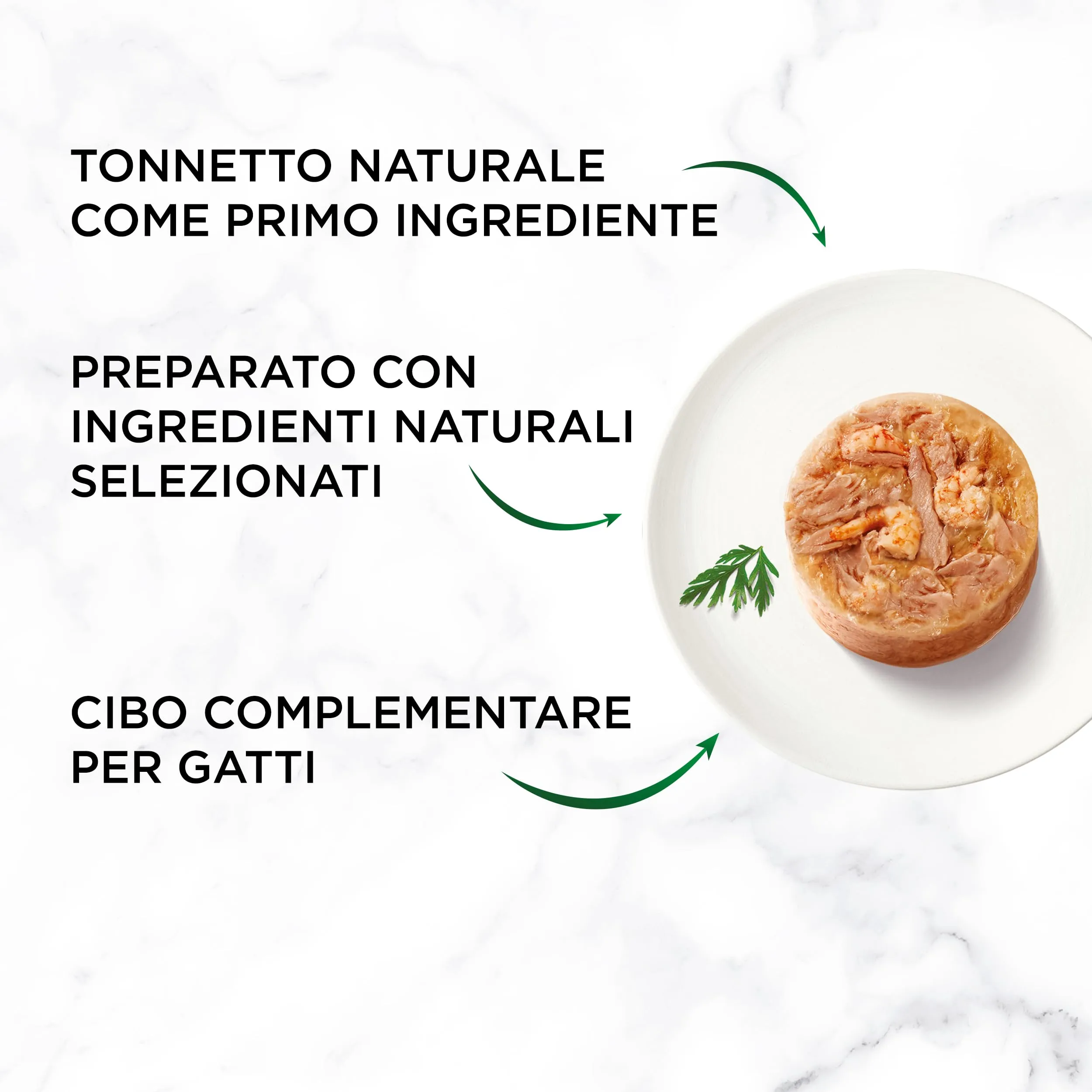 Gourmet Nature's Creations Cibo Umido per Gatti Adulti Fiocchi di Tonnetto Naturale e Gamberetti in Gelée, 24 x 70g - immagine 5