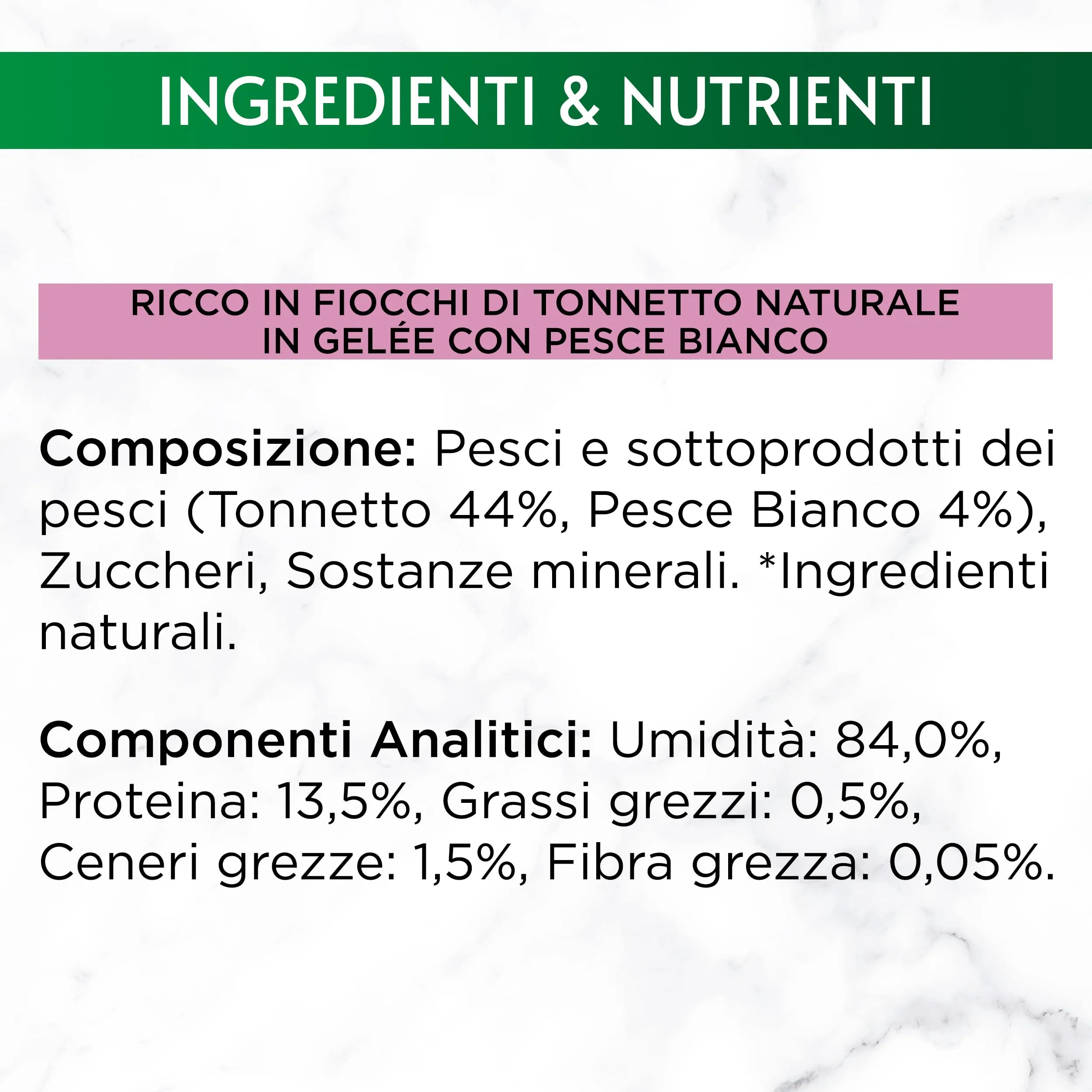 Gourmet Nature's Creations Cibo Umido per Gatti Adulti Fiocchi di Tonnetto Naturale e Pesce Bianco in Gelée, 24 x 70g - immagine 6