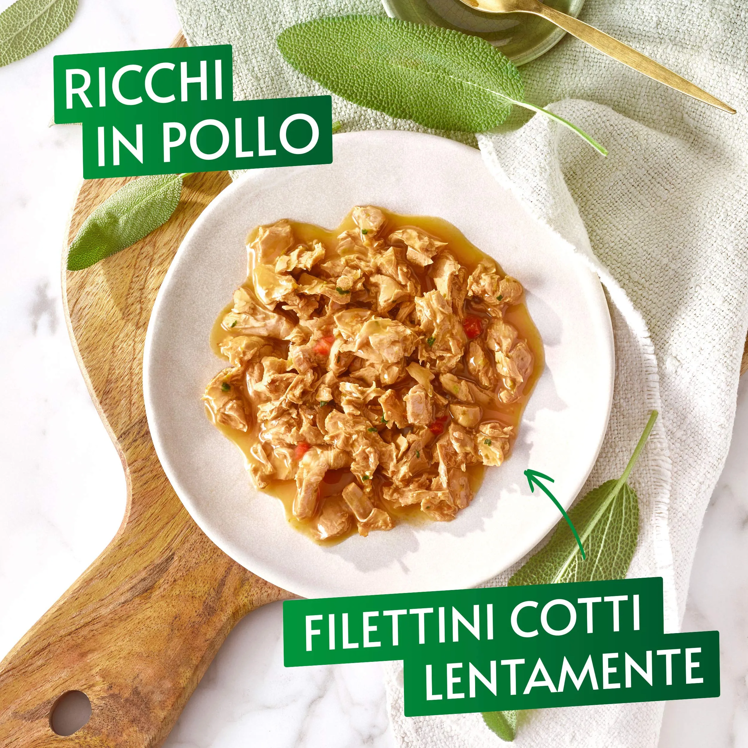 Gourmet Nature's Creations Cibo Umido per Gatti Adulti Filettini in Pollo con Spinaci e Pomodori, 24 x 85g - immagine 3