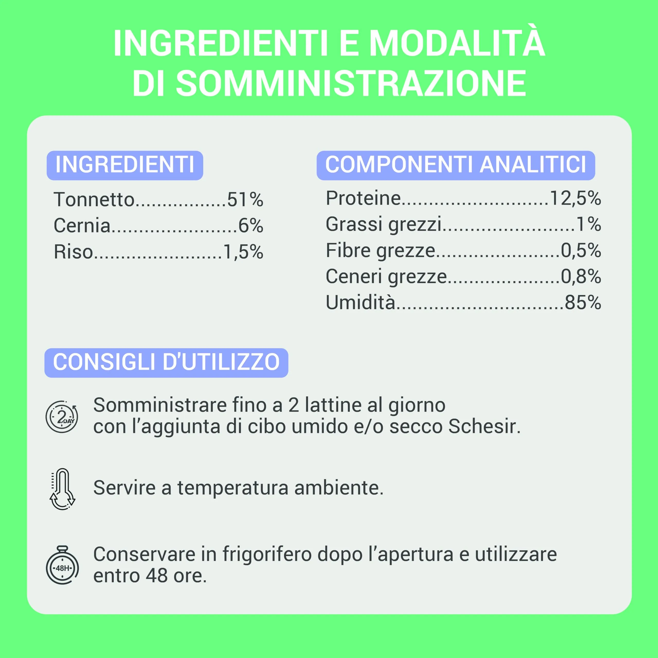 Schesir Filetti di Tonno con Cernia in Gelatina, Cibo Umido Complementare per Gatti, 12 x 70g - immagine 3