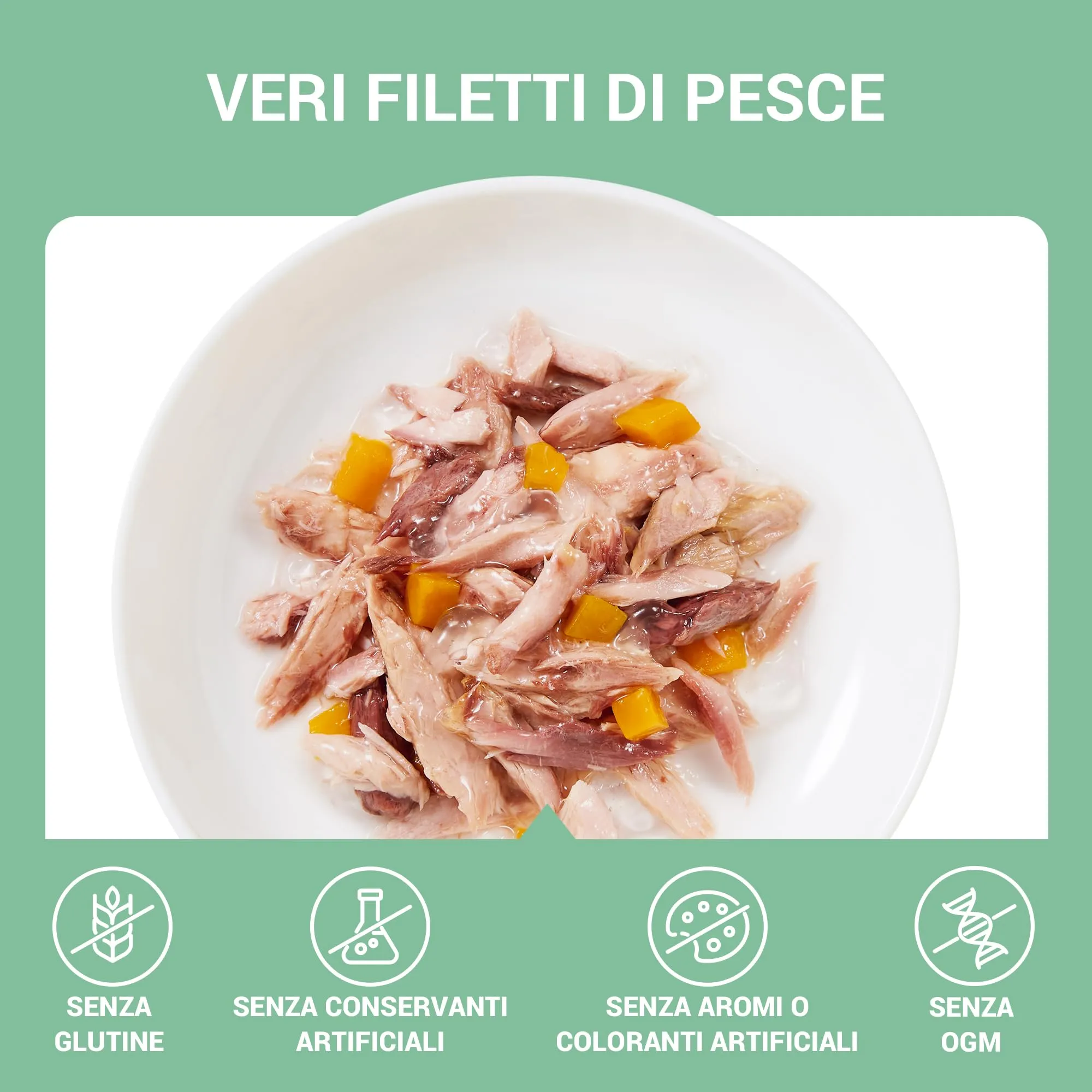 Schesir Filetti di Tonno con Zucca in Gelatina, Cibo Umido Complementare per Gatti, 12 lattine da 70g - immagine 8