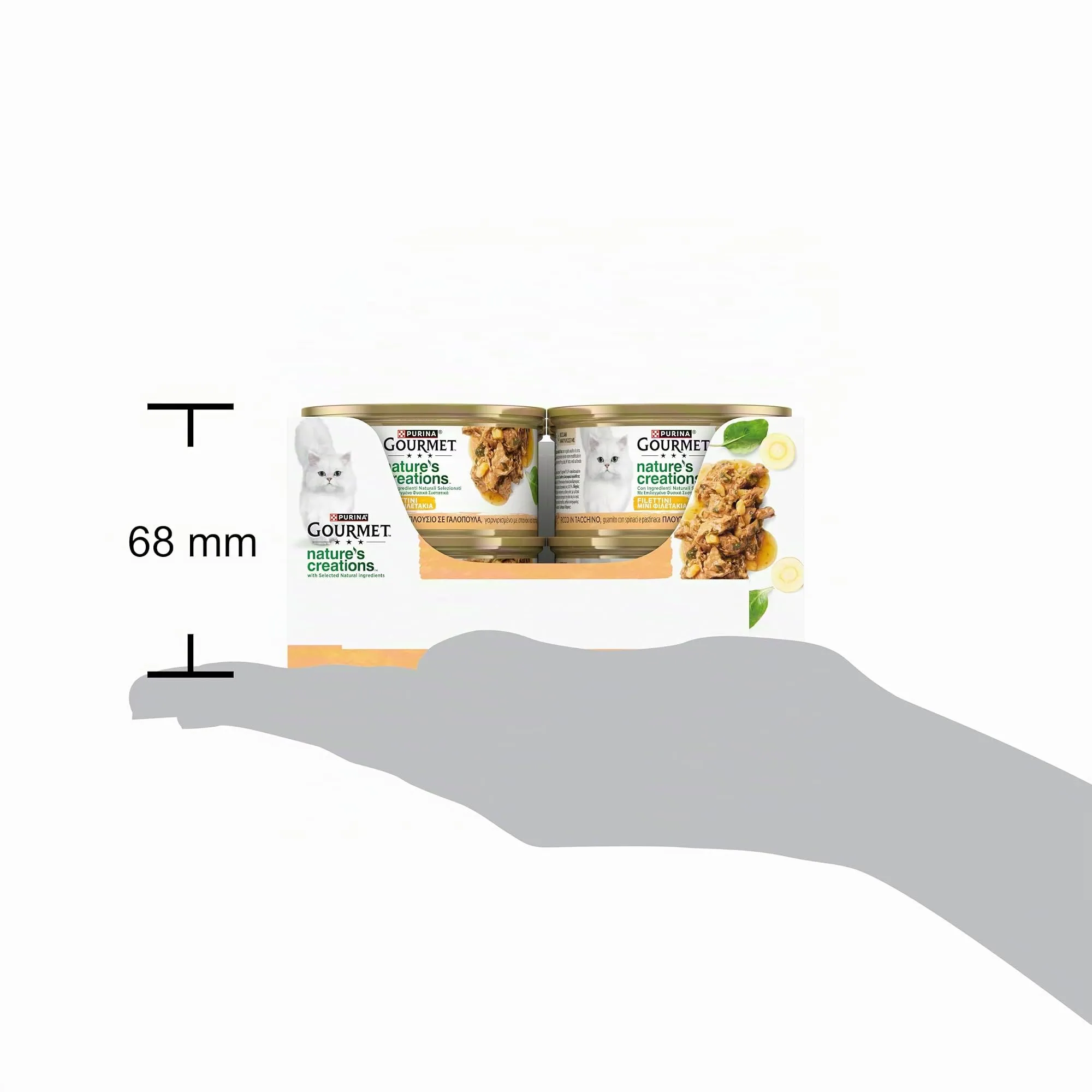 Gourmet Nature's Creations Cibo Umido per Gatti Adulti Filettini con Tacchino, Spinaci e Pastinaca 12x85g - immagine 3