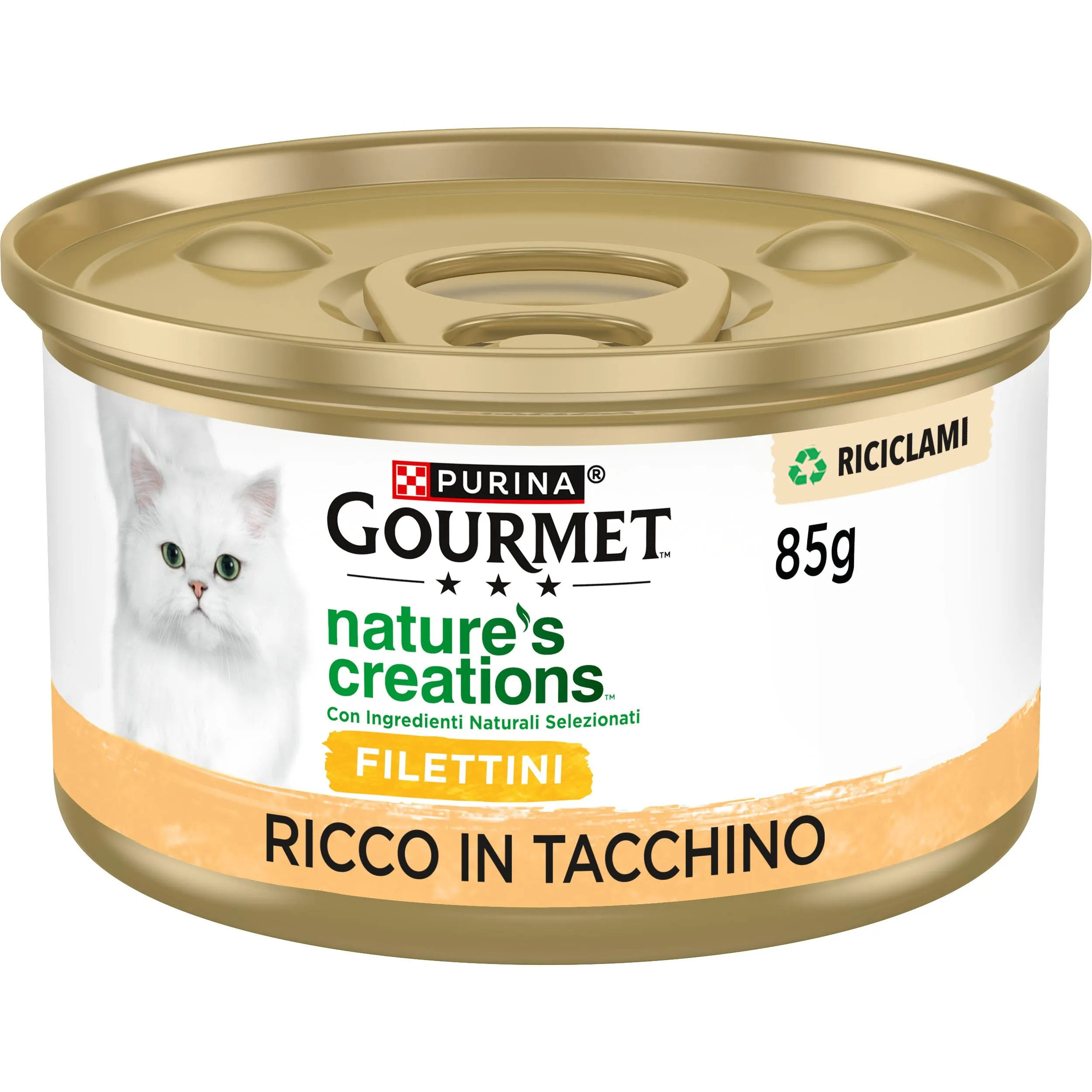 Gourmet Nature's Creations Cibo Umido per Gatti Adulti Filettini con Tacchino, Spinaci e Pastinaca 12x85g - immagine 4